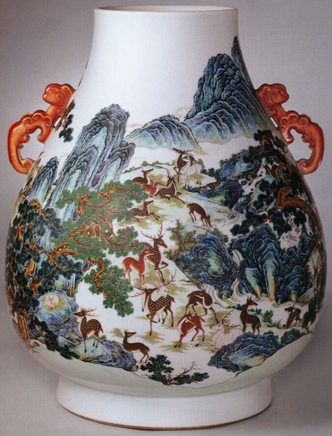 Qianlong fencai vase in Qian 1994:117, 43.5x16.3x24.7 / a6032.jpg